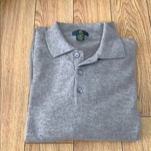 Club room 100% cashmere polo sweater XL